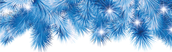 Новогодняя ветка голубая