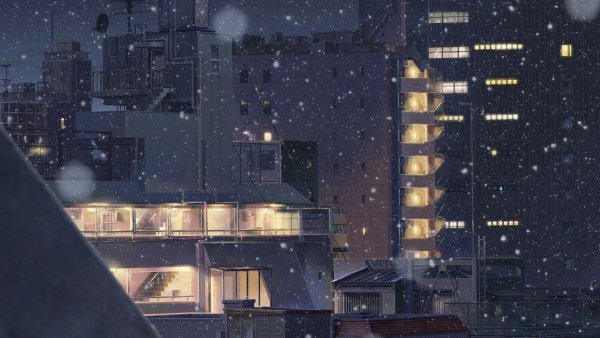 Макото Синкай пейзажи город