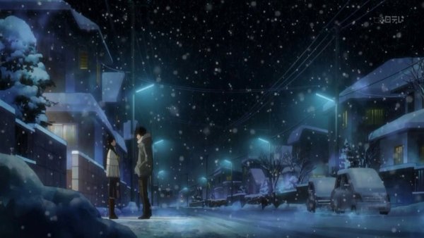 Аниме снегопад