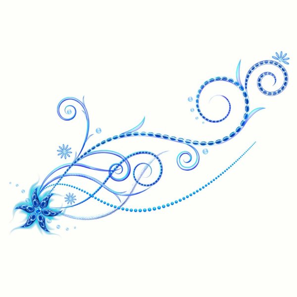 Морозный орнамент на прозрачном фоне