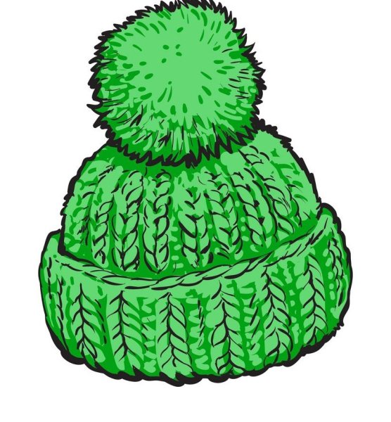 Зимняя шапка на прозрачном фоне