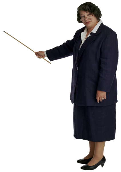 Женщина учитель в полный рост