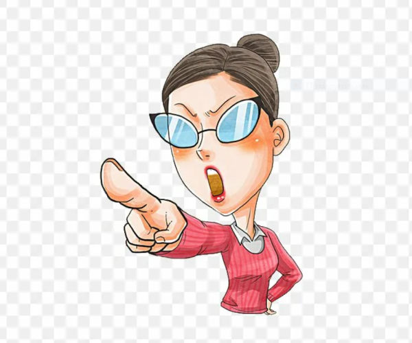 Мультяшный человек в очках