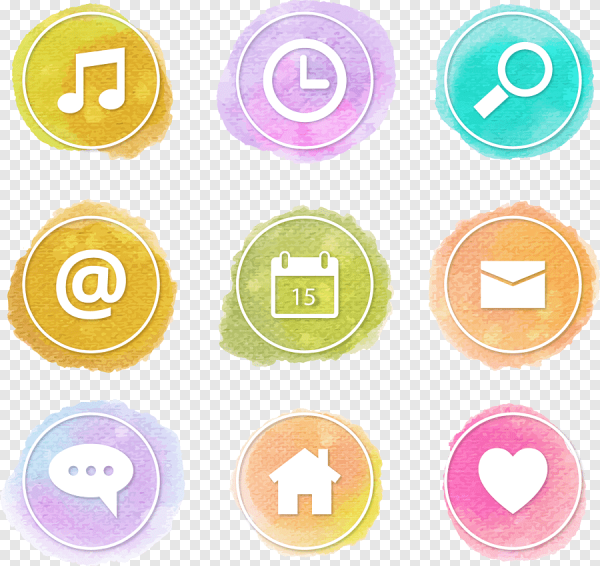 Акварельные иконки