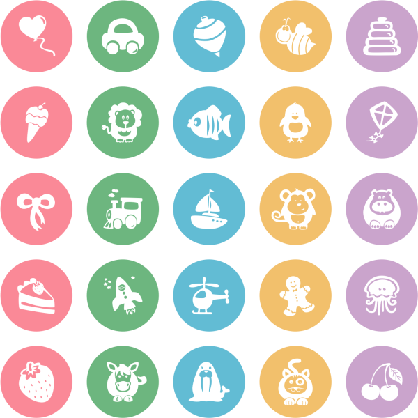 Иконки в детском стиле