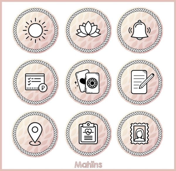 Значки для вечных сториз