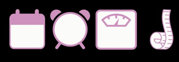 Значки для метрики розовые