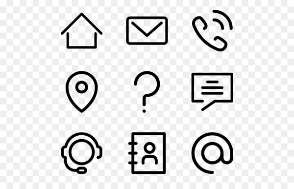Значок телефона и почты