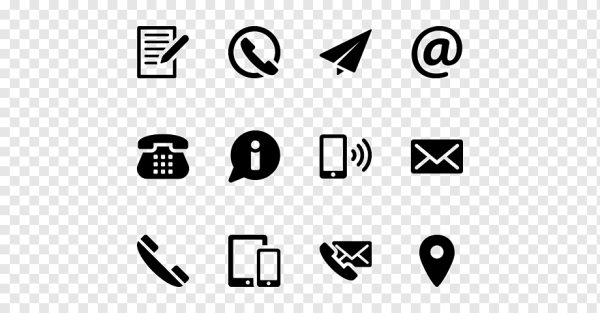 Значок телефон email