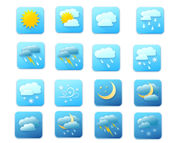 Погодные пиктограммы для детей