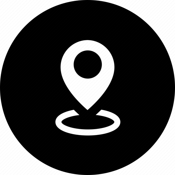 Значок геолокации в круге