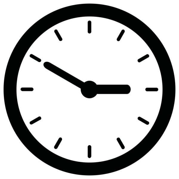 Иконка часы на прозрачном фоне