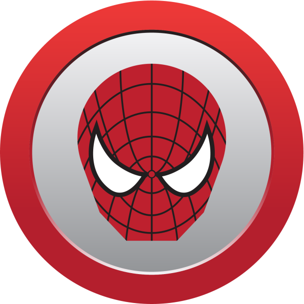 Логотип человека паука круглый