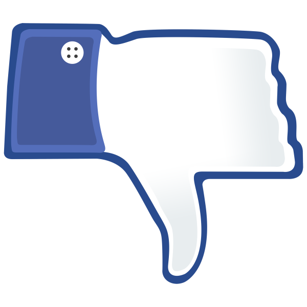 Палец вниз без фона