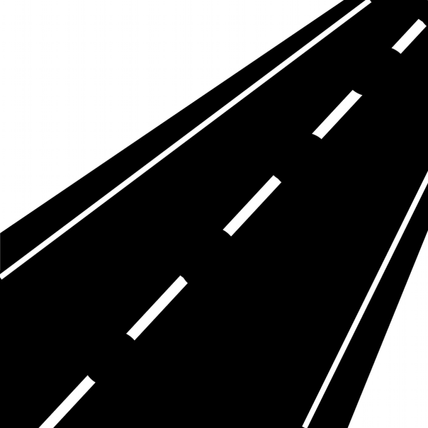 Дорога на белом фоне