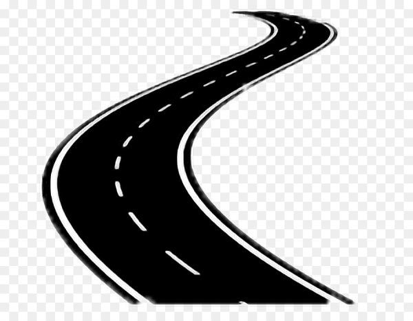 Дорога на белом фоне