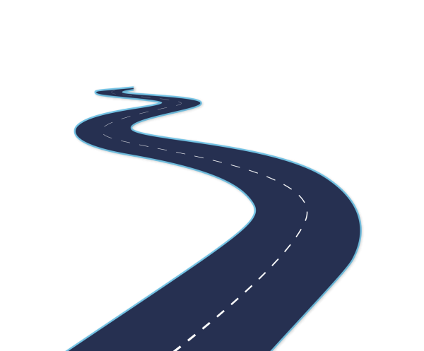 Дорога на белом фоне