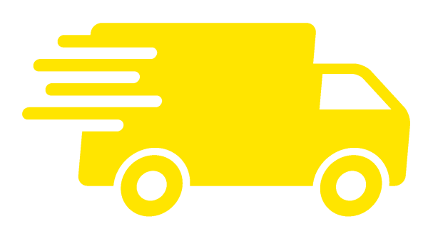 Машина доставки на белом фоне