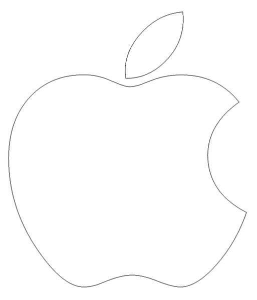 Apple logo PNG White