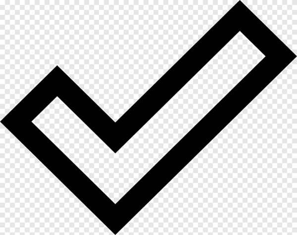 Черно белая галочка символ