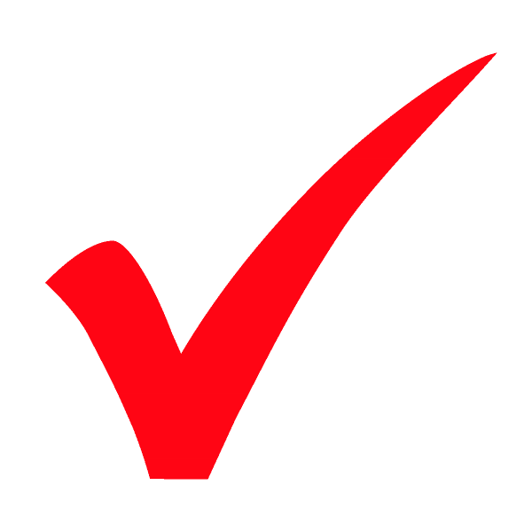 Красная галочка в квадрате