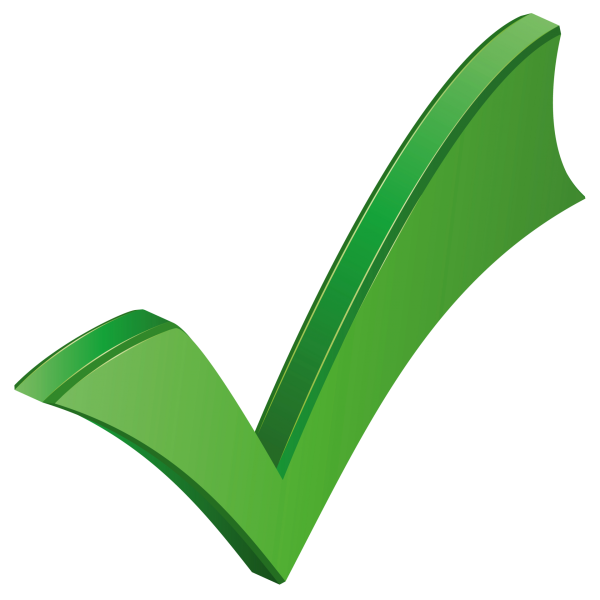 Знак галочки без фона