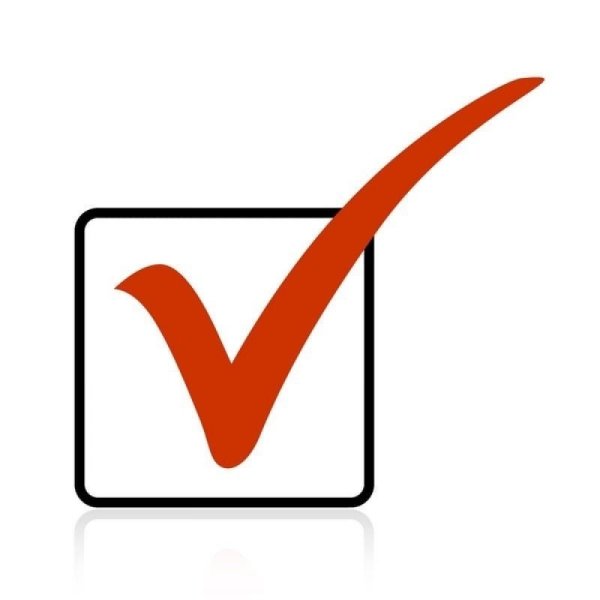 Галочка на прозрачном фоне