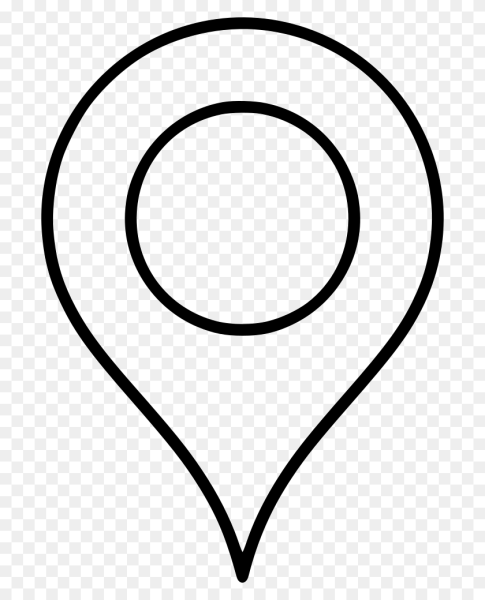 Значок геолокации белый