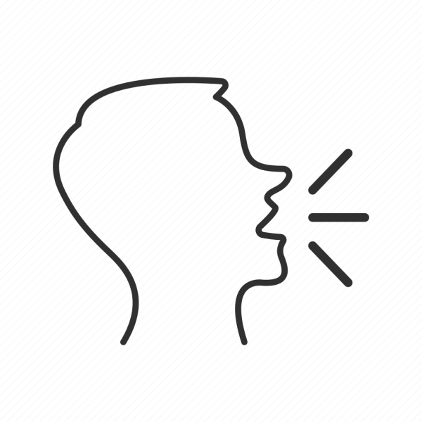 Значок говорящий человек