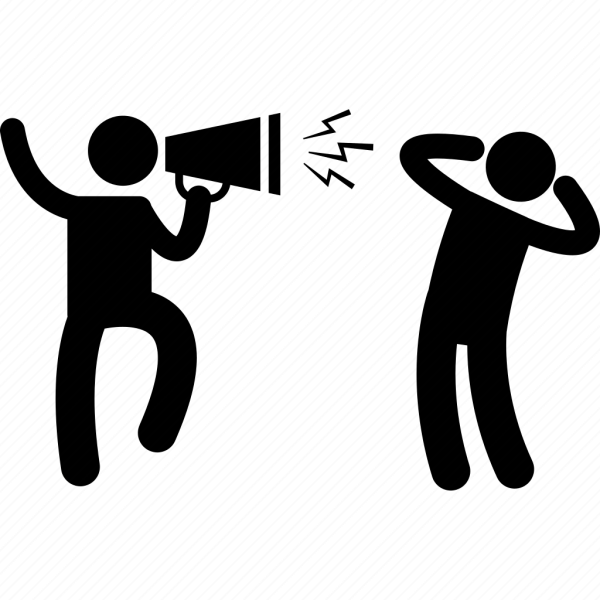 Человек с рупором пиктограмма