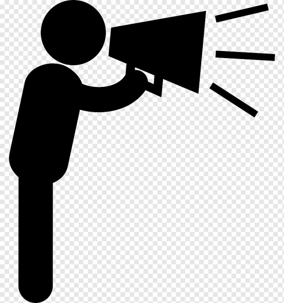 Человек с рупором вектор
