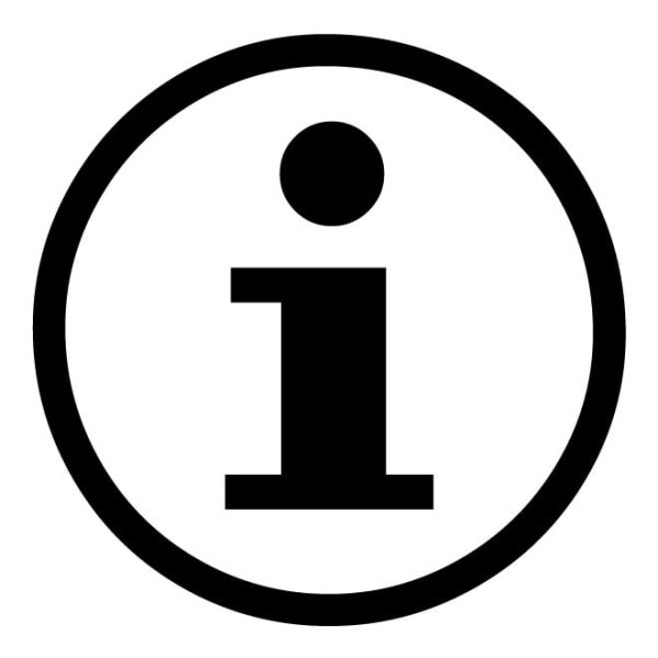 Иконка информация на белом фоне