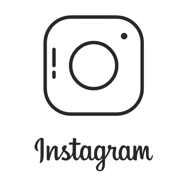 Значок инстаграма белый