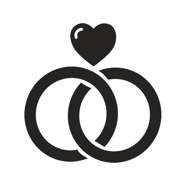 Два кольца черно белые