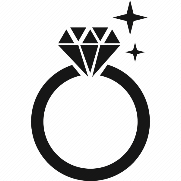 Кольцо с бриллиантом вектор