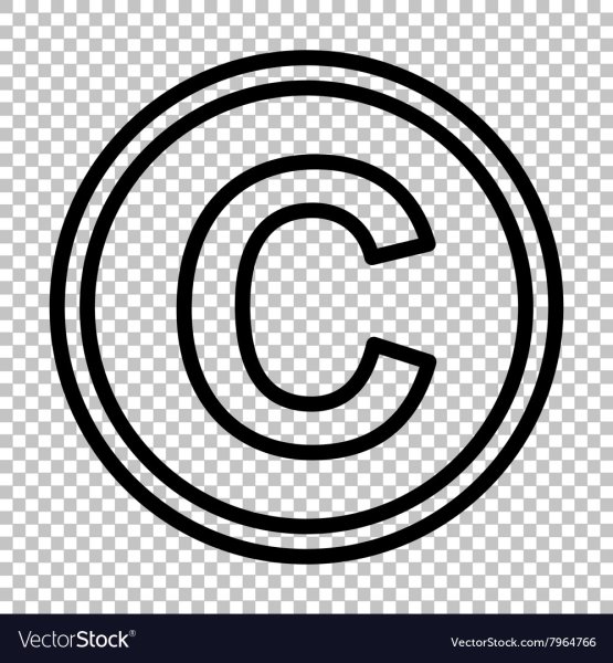 Знак авторское право на прозрачном фоне