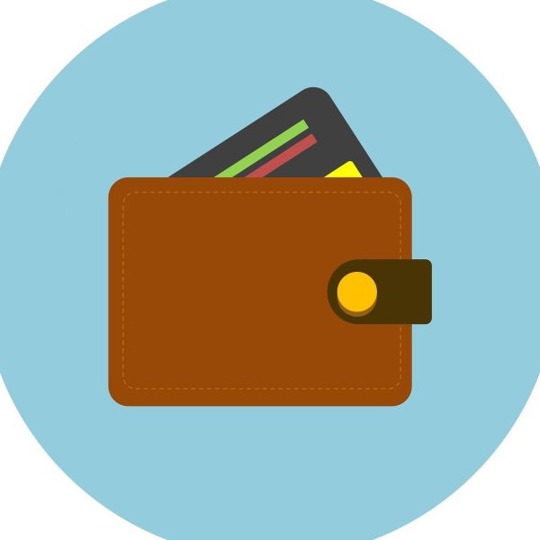 Пиктограмма кошелек без фона