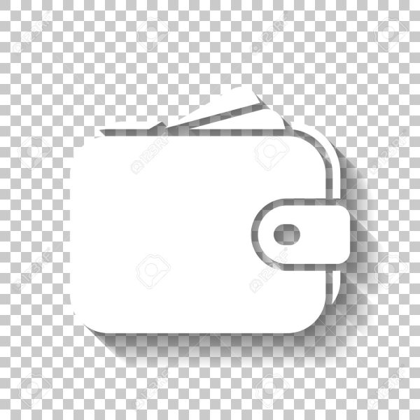 Деньги иконка на прозрачном фоне белая