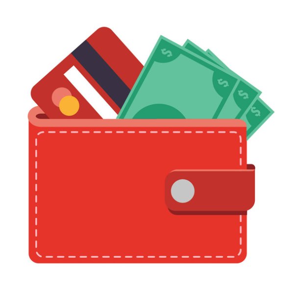 Кошелек с деньгами иконка