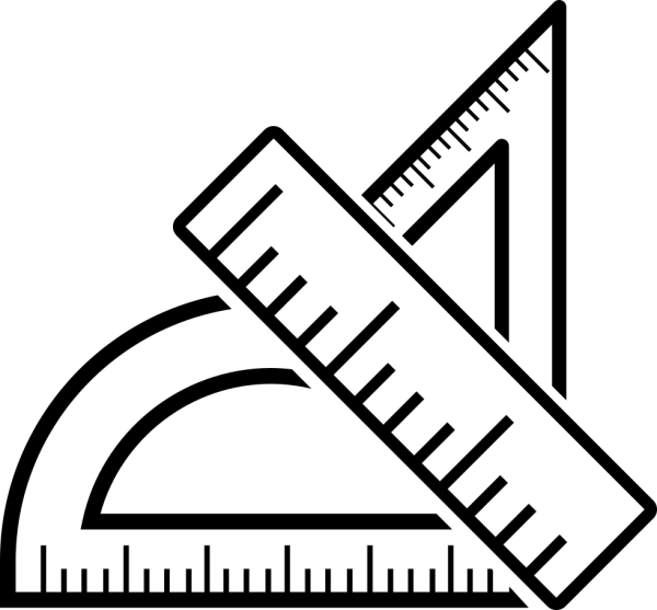 Линейка транспортир карандаши