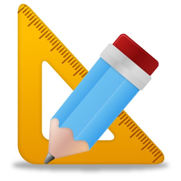 Иконка линейка и карандаш