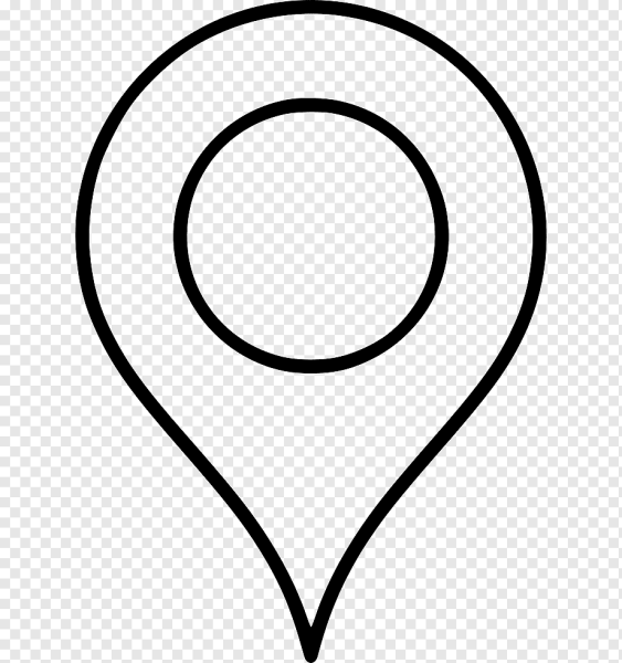 Значок локации белый