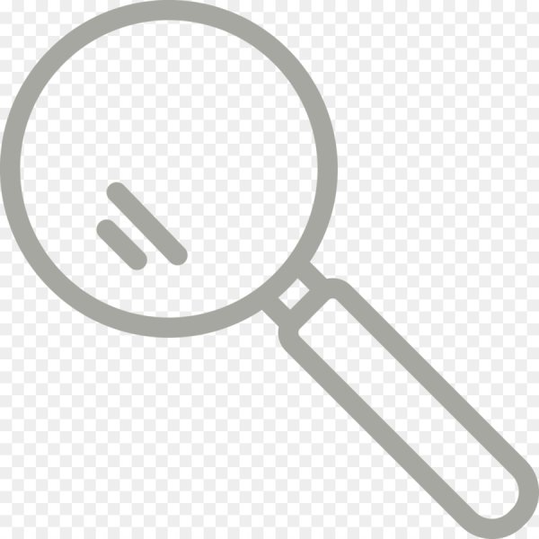 Значок лупы белый