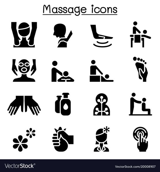 Набор иконок массаж