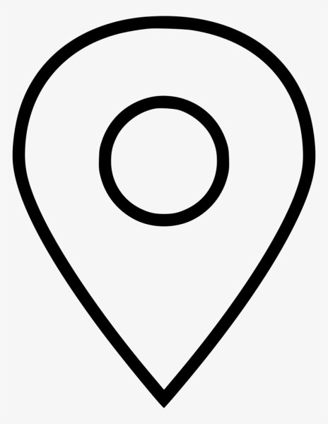 Значок геолокации белый