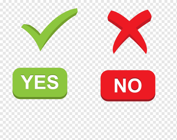 Кнопки Yes no