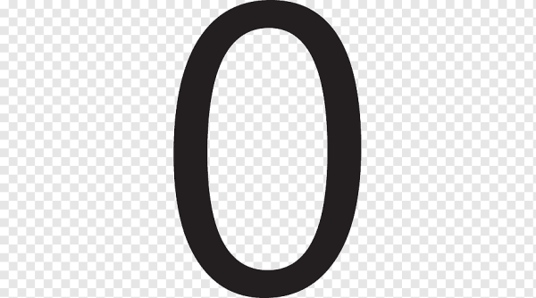 Цифра 0 прозрачная