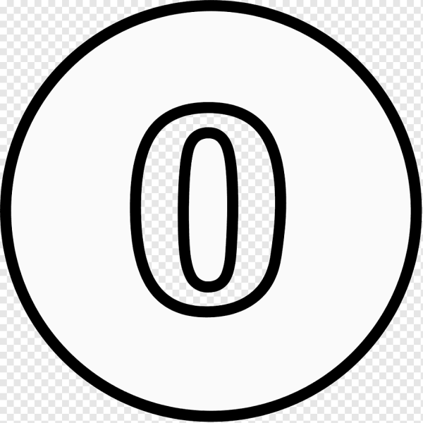 Цифра 0 в круге