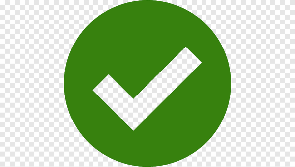 Галочка зеленая круглая