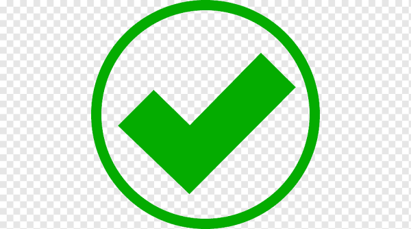 Галочка в зеленом круге